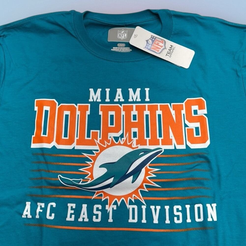 Miami Dolphins AFC East Division Men’s 2XL Cotton T-Shirt
